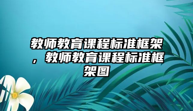 教師教育課程標(biāo)準(zhǔn)框架，教師教育課程標(biāo)準(zhǔn)框架圖