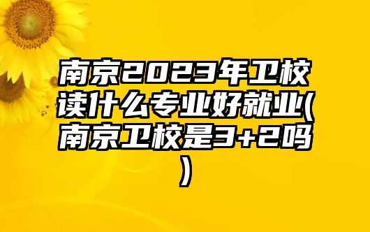 南京2023年衛(wèi)校讀什么專業(yè)好就業(yè)(南京衛(wèi)校是3+2嗎)