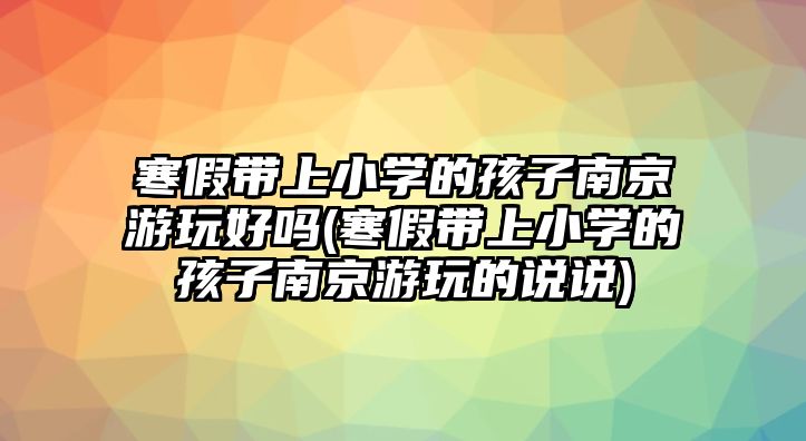 寒假帶上小學(xué)的孩子南京游玩好嗎(寒假帶上小學(xué)的孩子南京游玩的說(shuō)說(shuō))