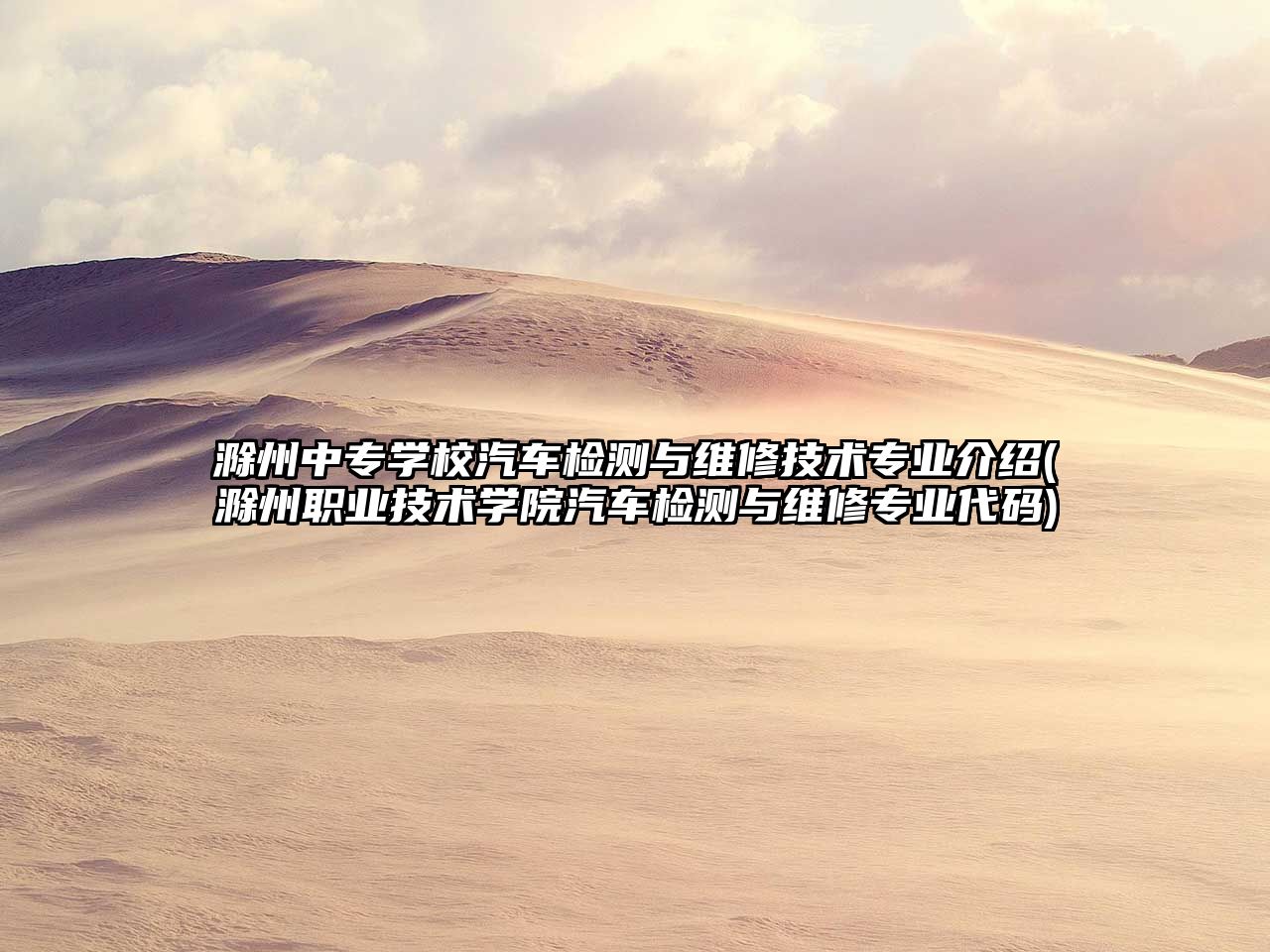 滁州中專學校汽車檢測與維修技術專業(yè)介紹(滁州職業(yè)技術學院汽車檢測與維修專業(yè)代碼)