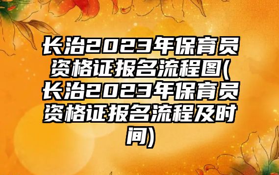 長(zhǎng)治2023年保育員資格證報(bào)名流程圖(長(zhǎng)治2023年保育員資格證報(bào)名流程及時(shí)間)