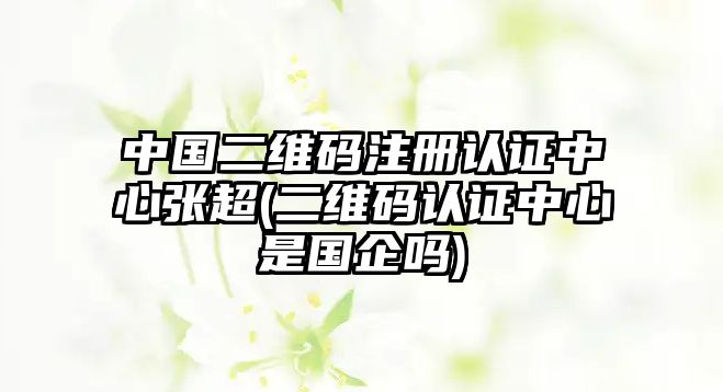 中國(guó)二維碼注冊(cè)認(rèn)證中心張超(二維碼認(rèn)證中心是國(guó)企嗎)