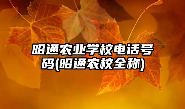 昭通農(nóng)業(yè)學(xué)校電話號碼(昭通農(nóng)校全稱)