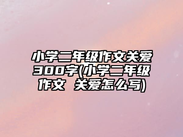 小學二年級作文關(guān)愛300字(小學二年級作文 關(guān)愛怎么寫)