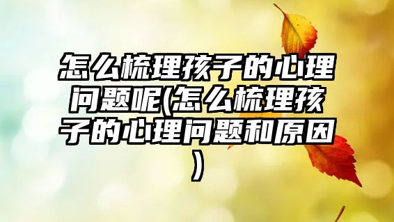 怎么梳理孩子的心理問(wèn)題呢(怎么梳理孩子的心理問(wèn)題和原因)