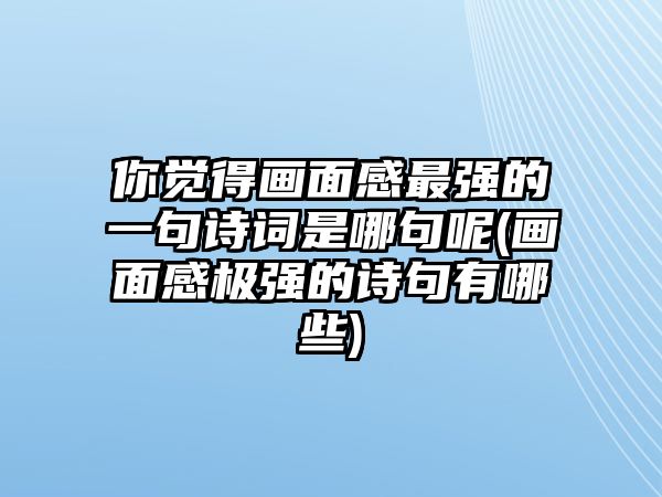 你覺得畫面感最強(qiáng)的一句詩詞是哪句呢(畫面感極強(qiáng)的詩句有哪些)