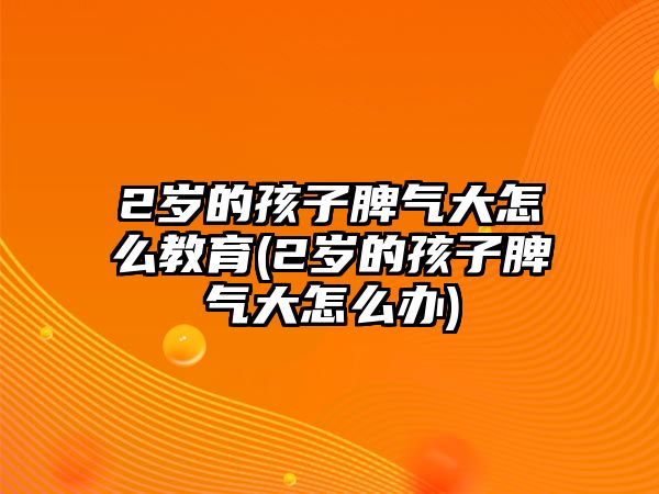 2歲的孩子脾氣大怎么教育(2歲的孩子脾氣大怎么辦)