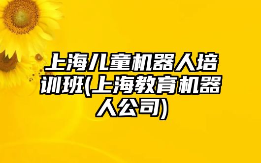 上海兒童機器人培訓班(上海教育機器人公司)