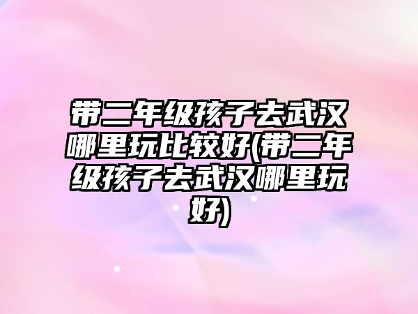 帶二年級(jí)孩子去武漢哪里玩比較好(帶二年級(jí)孩子去武漢哪里玩好)