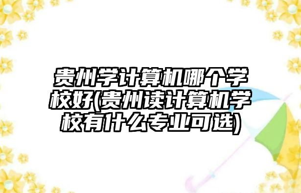 貴州學計算機哪個學校好(貴州讀計算機學校有什么專業(yè)可選)