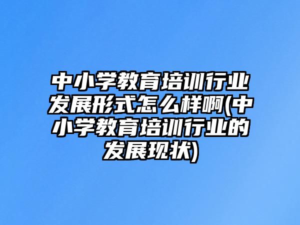 中小學(xué)教育培訓(xùn)行業(yè)發(fā)展形式怎么樣啊(中小學(xué)教育培訓(xùn)行業(yè)的發(fā)展現(xiàn)狀)