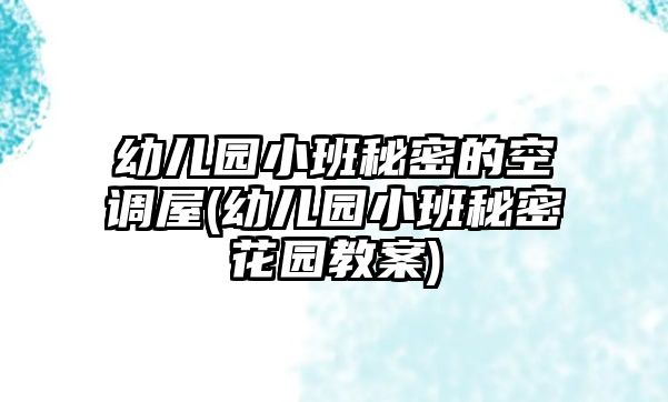 幼兒園小班秘密的空調(diào)屋(幼兒園小班秘密花園教案)