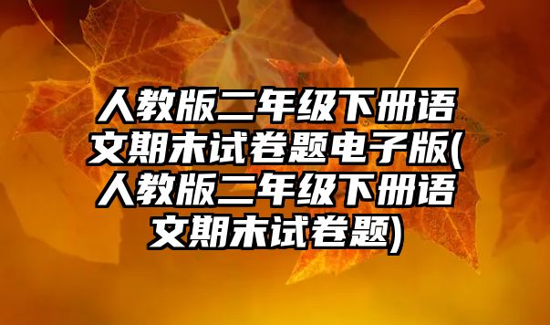 人教版二年級(jí)下冊(cè)語(yǔ)文期末試卷題電子版(人教版二年級(jí)下冊(cè)語(yǔ)文期末試卷題)