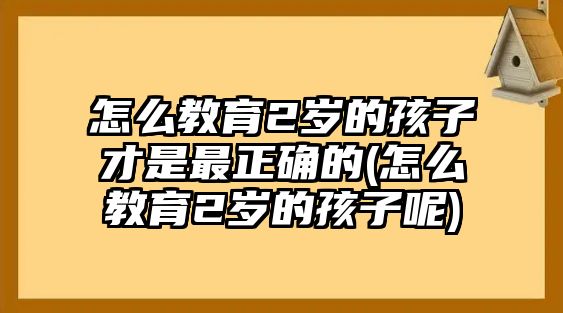 怎么教育2歲的孩子才是最正確的(怎么教育2歲的孩子呢)