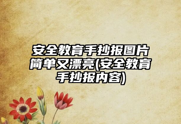 安全教育手抄報圖片簡單又漂亮(安全教育手抄報內(nèi)容)