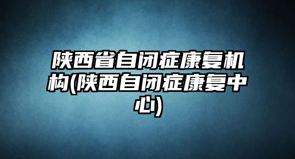 陜西省自閉癥康復機構(gòu)(陜西自閉癥康復中心)