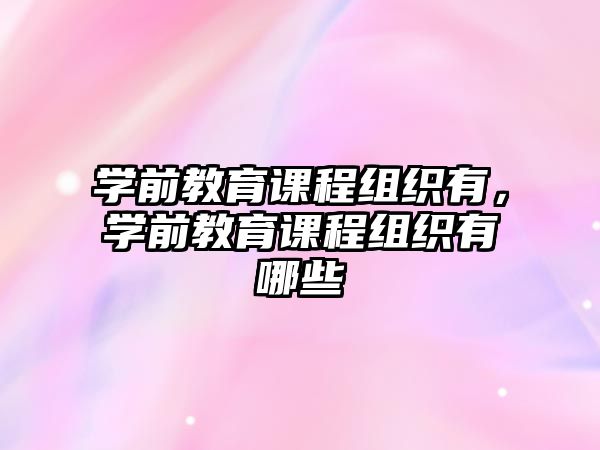 學(xué)前教育課程組織有，學(xué)前教育課程組織有哪些