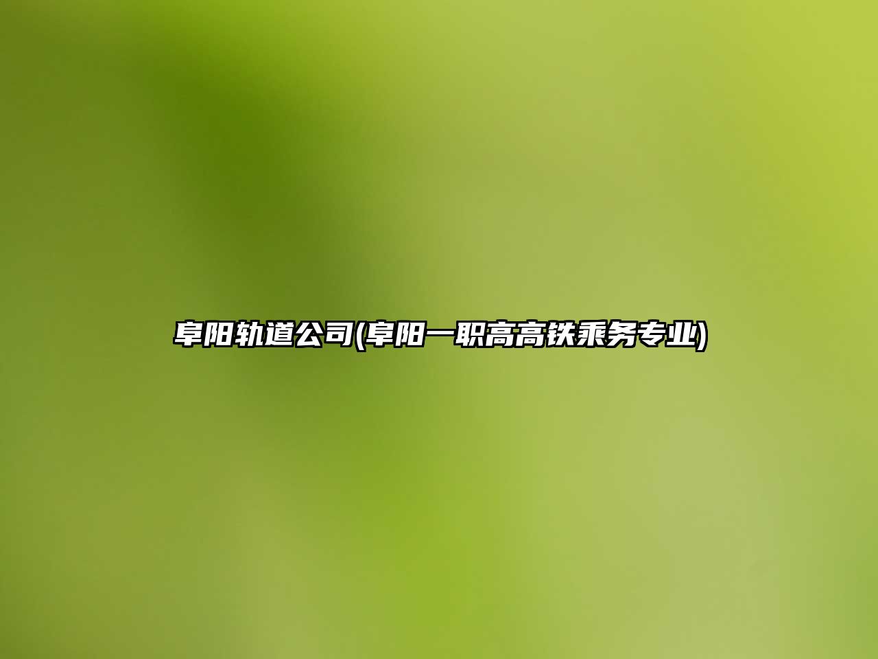 阜陽軌道公司(阜陽一職高高鐵乘務(wù)專業(yè))