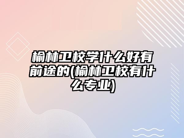 榆林衛(wèi)校學(xué)什么好有前途的(榆林衛(wèi)校有什么專業(yè))