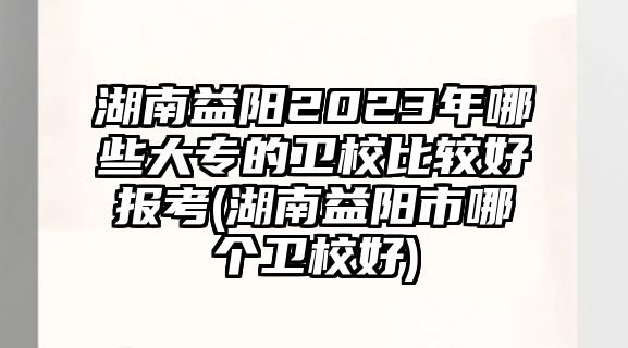 湖南益陽2023年哪些大專的衛(wèi)校比較好報(bào)考(湖南益陽市哪個(gè)衛(wèi)校好)