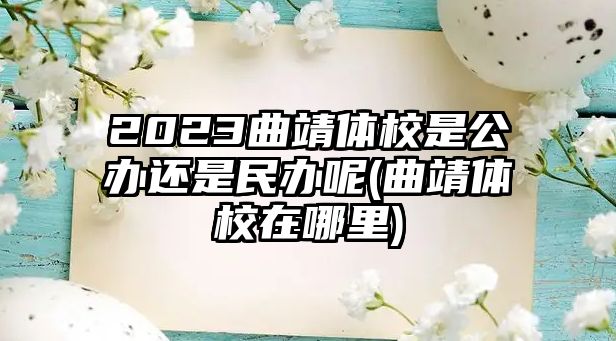 2023曲靖體校是公辦還是民辦呢(曲靖體校在哪里)