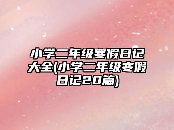 小學(xué)二年級寒假日記大全(小學(xué)二年級寒假日記20篇)