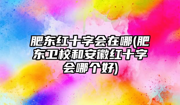 肥東紅十字會(huì)在哪(肥東衛(wèi)校和安徽紅十字會(huì)哪個(gè)好)