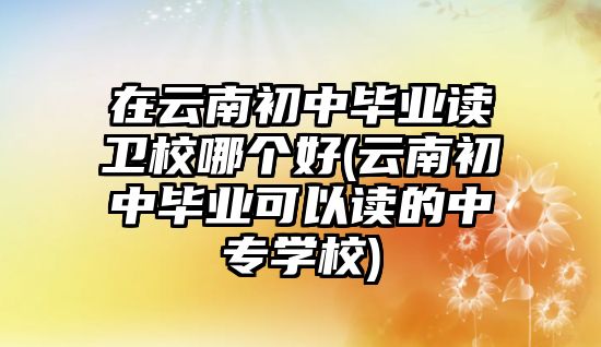 在云南初中畢業(yè)讀衛(wèi)校哪個好(云南初中畢業(yè)可以讀的中專學校)