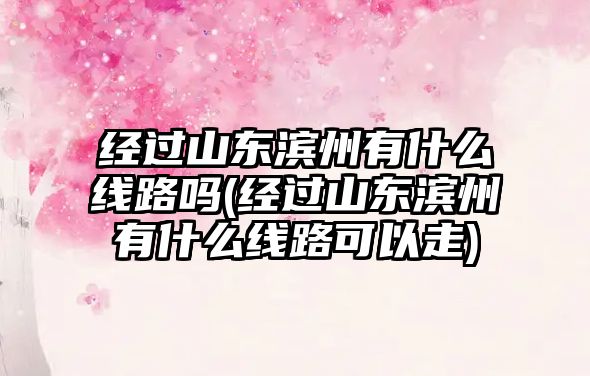 經(jīng)過山東濱州有什么線路嗎(經(jīng)過山東濱州有什么線路可以走)