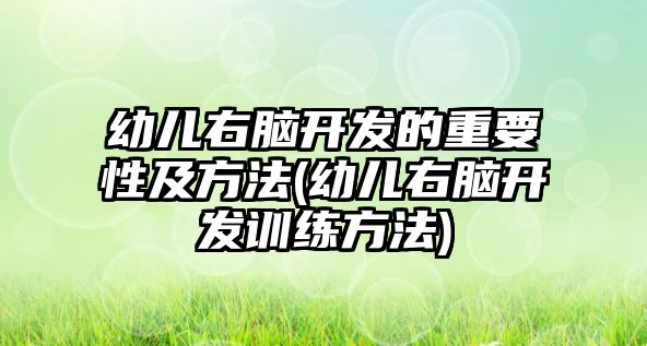 幼兒右腦開發(fā)的重要性及方法(幼兒右腦開發(fā)訓練方法)