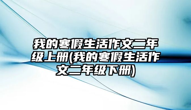 我的寒假生活作文二年級上冊(我的寒假生活作文二年級下冊)