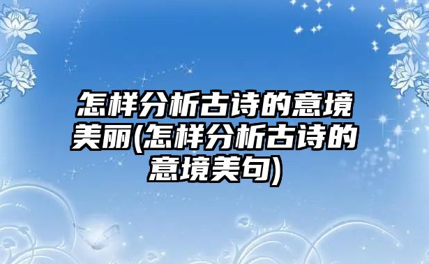 怎樣分析古詩的意境美麗(怎樣分析古詩的意境美句)