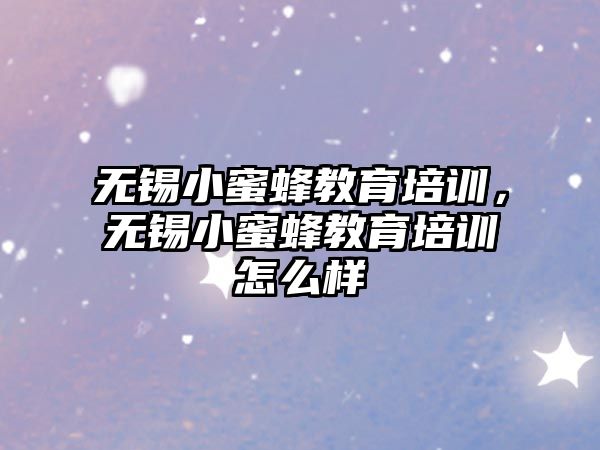 無錫小蜜蜂教育培訓(xùn)，無錫小蜜蜂教育培訓(xùn)怎么樣