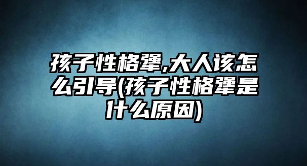 孩子性格犟,大人該怎么引導(dǎo)(孩子性格犟是什么原因)