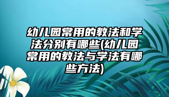 幼兒園常用的教法和學(xué)法分別有哪些(幼兒園常用的教法與學(xué)法有哪些方法)