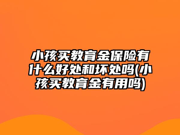 小孩買教育金保險有什么好處和壞處嗎(小孩買教育金有用嗎)