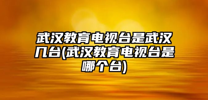 武漢教育電視臺是武漢幾臺(武漢教育電視臺是哪個臺)