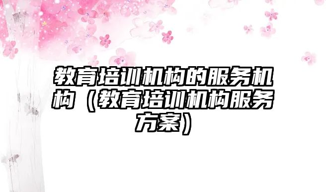 教育培訓機構(gòu)的服務(wù)機構(gòu)（教育培訓機構(gòu)服務(wù)方案）