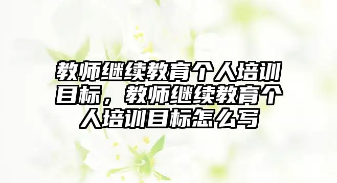 教師繼續(xù)教育個(gè)人培訓(xùn)目標(biāo)，教師繼續(xù)教育個(gè)人培訓(xùn)目標(biāo)怎么寫