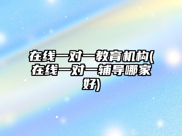 在線(xiàn)一對(duì)一教育機(jī)構(gòu)(在線(xiàn)一對(duì)一輔導(dǎo)哪家好)