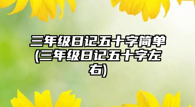 三年級(jí)日記五十字簡(jiǎn)單(三年級(jí)日記五十字左右)