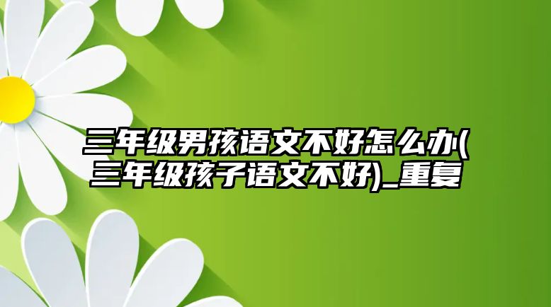 三年級(jí)男孩語(yǔ)文不好怎么辦(三年級(jí)孩子語(yǔ)文不好)_重復(fù)