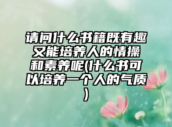 請問什么書籍既有趣又能培養(yǎng)人的情操和素養(yǎng)呢(什么書可以培養(yǎng)一個人的氣質)