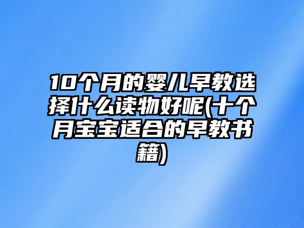 10個月的嬰兒早教選擇什么讀物好呢(十個月寶寶適合的早教書籍)