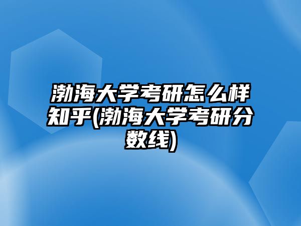 渤海大學(xué)考研怎么樣知乎(渤海大學(xué)考研分?jǐn)?shù)線(xiàn))