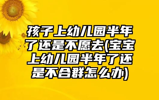 孩子上幼兒園半年了還是不愿去(寶寶上幼兒園半年了還是不合群怎么辦)