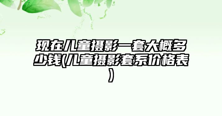 現(xiàn)在兒童攝影一套大概多少錢(兒童攝影套系價(jià)格表)