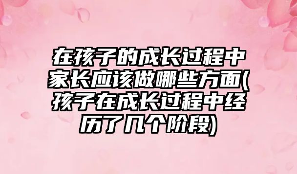 在孩子的成長過程中家長應(yīng)該做哪些方面(孩子在成長過程中經(jīng)歷了幾個階段)