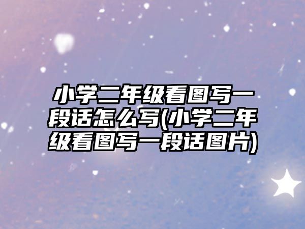 小學(xué)二年級(jí)看圖寫(xiě)一段話怎么寫(xiě)(小學(xué)二年級(jí)看圖寫(xiě)一段話圖片)