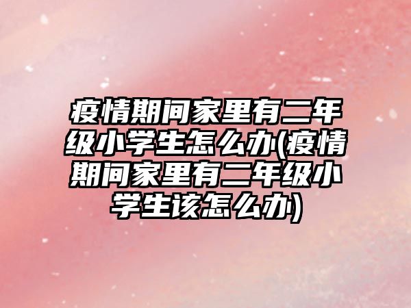 疫情期間家里有二年級小學生怎么辦(疫情期間家里有二年級小學生該怎么辦)